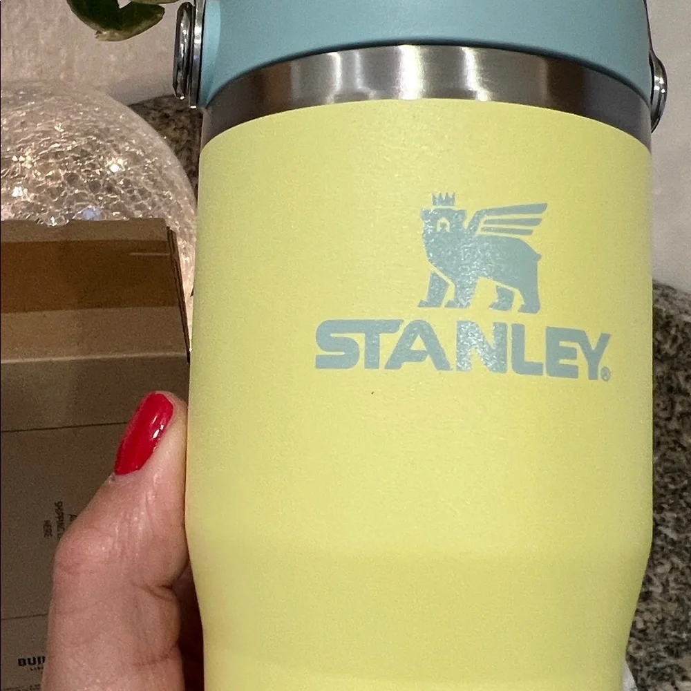 Stanley Yellow and Green IceFlow Flip Straw Tumbler